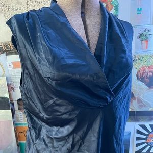 Silk look cowl neck shirt